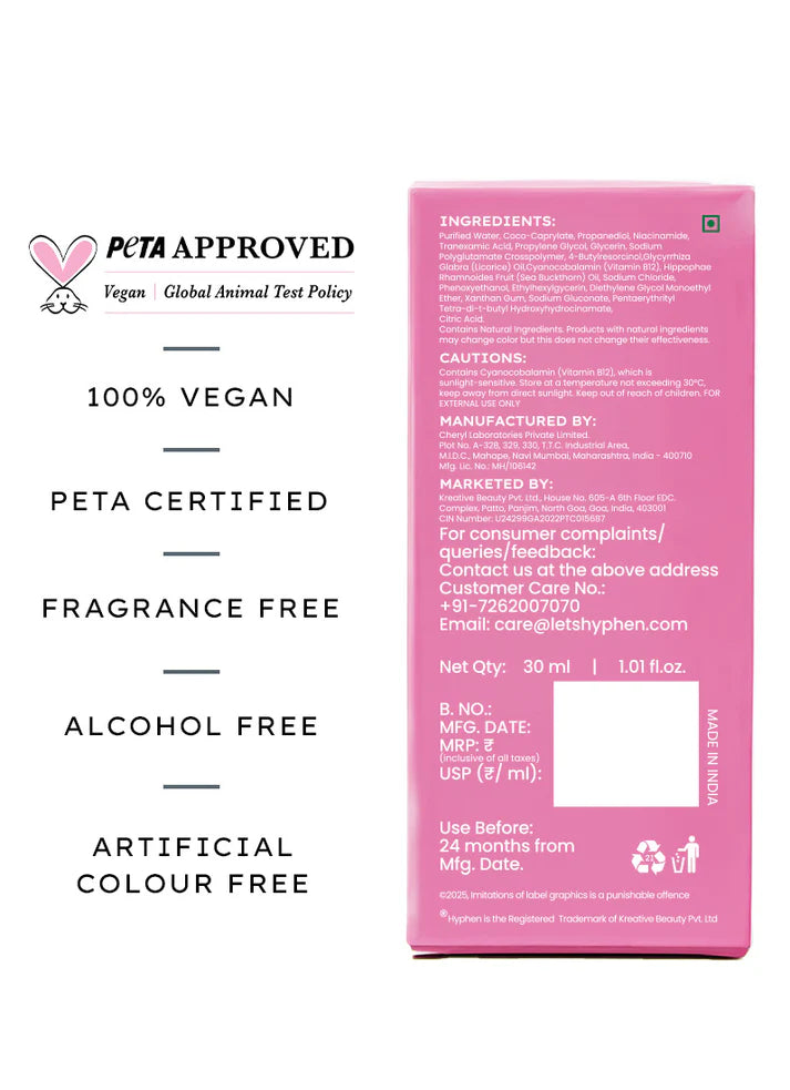 Dual phase de-pigmentation serum
