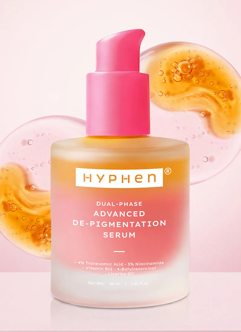 Dual phase de-pigmentation serum