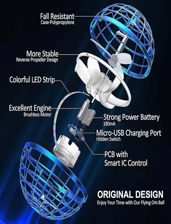 Flying Orb Ball with Lighting (Multicolor)