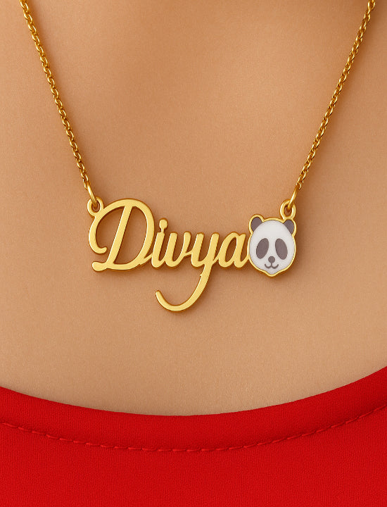 Cute Panda Name Necklace
