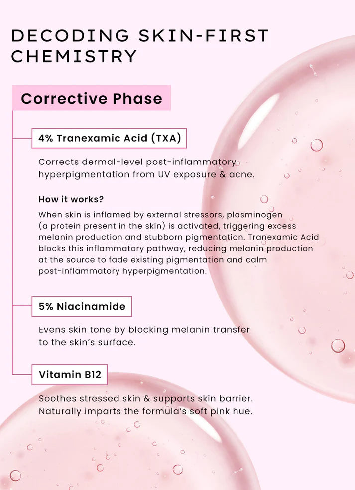 Dual phase de-pigmentation serum