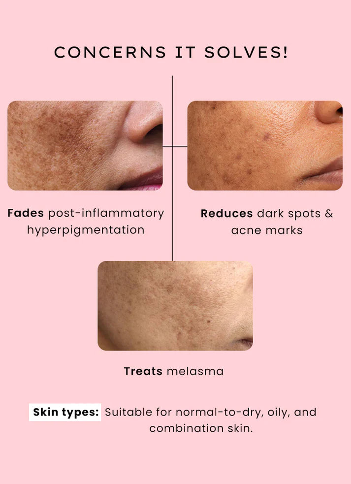 Dual phase de-pigmentation serum