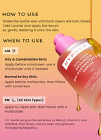 Dual phase de-pigmentation serum