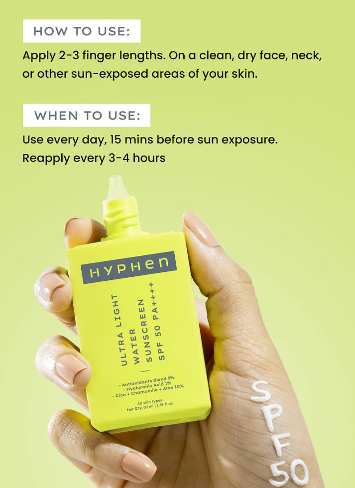 Ultra light water sunscreen