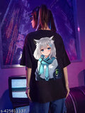 TRENDY WOMENS OVERSIZE BLACK T SHIRT - Grabbitry